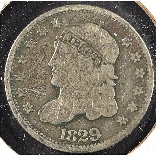 1829 BUST HALF DIME VG