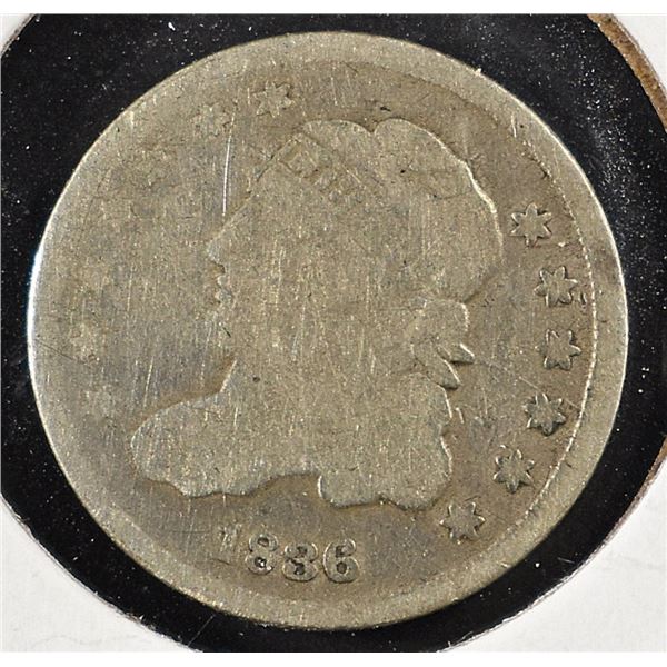 1836 BUST HALF DIME VG