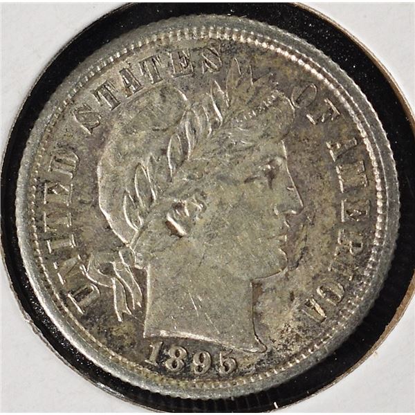 1895-S BARBER DIME AU