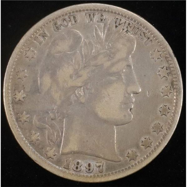 1897 BARBER HALF DOLLAR VF