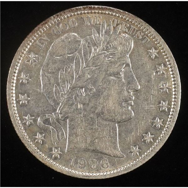 1906 BARBER HALF DOLLAR AU