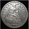 Image 1 : 1872 SEATED LIBERTY DOLLAR VF CLEANED