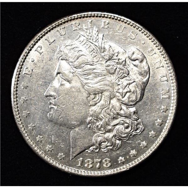 1878 8TF MORGAN DOLLAR BU, DAMAGE