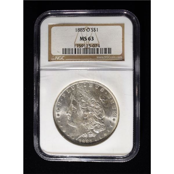 1885-O MORGAN DOLLAR NGC MS-63
