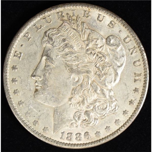 1886-O MORGAN DOLLAR AU