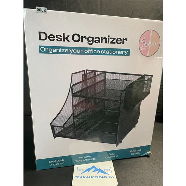 1 Mesh Desk Organizer/Office Stationary Organizer (5-Tier) - Black - New in Box