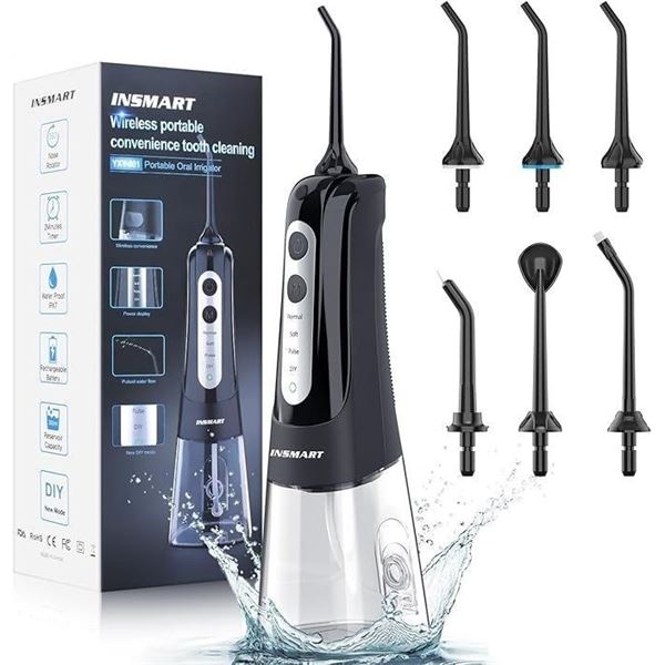 1 Insmart Portable Cordless Water Dental Flosser Kit/Oral Irrigator for Teeth Cleaning - New