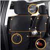 Image 4 : 8PC Car Seat Cover Set - Waterproof Faux Leather/Carbon Fiber - Front Seat Covers/Rear Bench - New