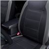 Image 5 : 8PC Car Seat Cover Set - Waterproof Faux Leather/Carbon Fiber - Front Seat Covers/Rear Bench - New