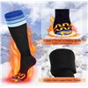 Image 4 : 1 Pair of Heated Electric Socks with Rechargeable Battery Packs; 5 Temp Levels; Size L - NEW!