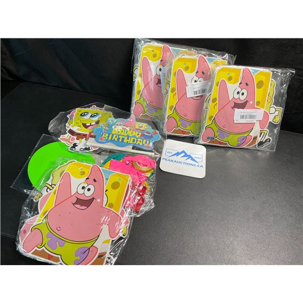 4 Spongebob Square Pants Birthday Party Supply Sets - Includes Balloons, Decor, Banner, etc. - New
