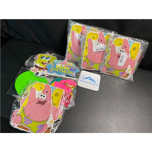 4 Spongebob Square Pants Birthday Party Supply Sets - Includes Balloons, Decor, Banner, etc. - New