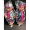 Image 1 : 2 Baby Girl Dolls/Toys - 10 inch Doll Size - New
