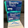 Image 1 : 2 Boxes of Breathe Right Nasal Strips - Extra Strength Clear - 72 Strips Per Box - Exp: 2029-02-28