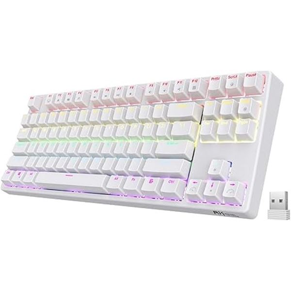 1 Royal Kludge RK SINK97G RGB Keyboard - White - Brand New!