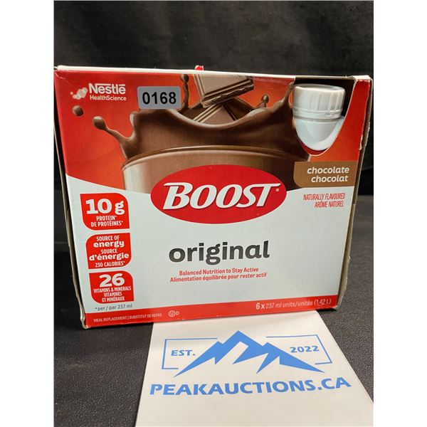Nestle Boost Original Meal Replacement Drinks - Chocolate Flavour - 6 x 237ml - (EXP: 2026/JA/27)