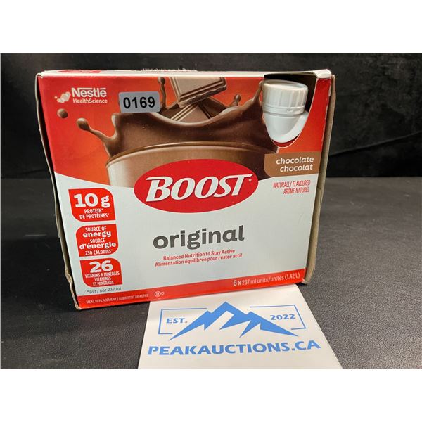 Nestle Boost Original Meal Replacement Drinks - Chocolate Flavour - 6 x 237ml - (EXP: 2026/JA/27)