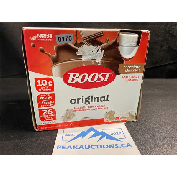 Nestle Boost Original Meal Replacement Drinks - Chocolate Flavour - 6 x 237ml - (EXP: 2026/JA/27)