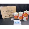 Image 2 : 3-Pack of LED Flameless Candles - Maple Leaf Aesthetic Design - Battery Operated - New