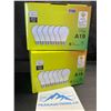 Image 1 : 2 Boxes of LED Lightbulbs - 6 Per Box/12 Total - 11W A19 1100lm Brightness; Standard E26 Base - New