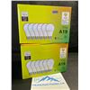 Image 1 : 2 Boxes of LED Lightbulbs - 6 Per Box/12 Total - 11W A19 1100lm Brightness; Standard E26 Base - New