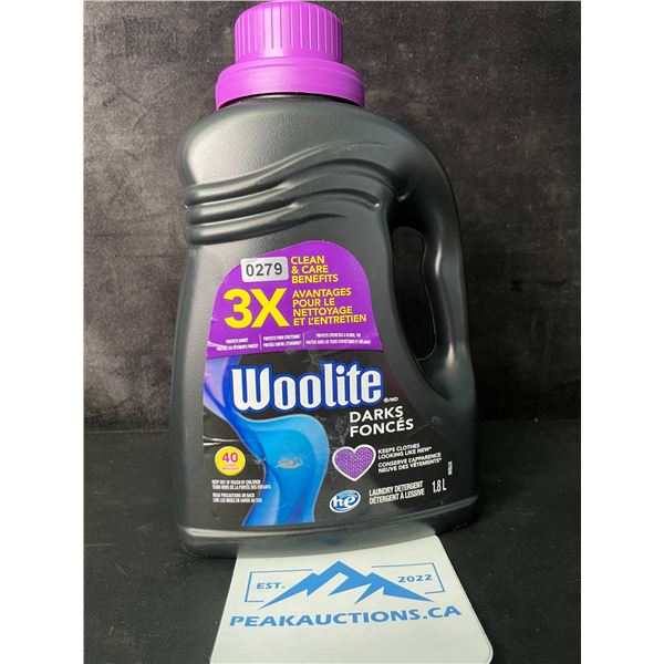 1 Jug of Woolite Darks Liquid Laundry Detergent - 1.8L/40 Loads - New