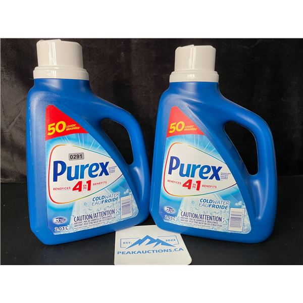 2 Jugs of Purex Cold Water Liquid Laundry Detergent - 2.03L (50 Loads) Each - New