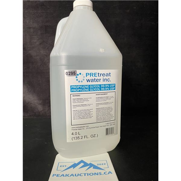 1 Jug of Pre-Treat Water Inc. Propylene Glycol 99.9% USP - 4.0L - New