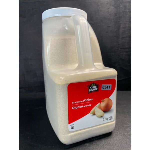 1 Large Container of Club House Granulated Onion - 2.7 kg - New