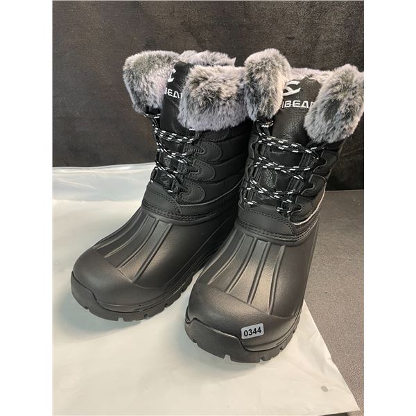 1 Pair of HobiBear Women's Waterproof Winter Mid-Calf Lightweight Snow Boots - Size 38 EUR - New