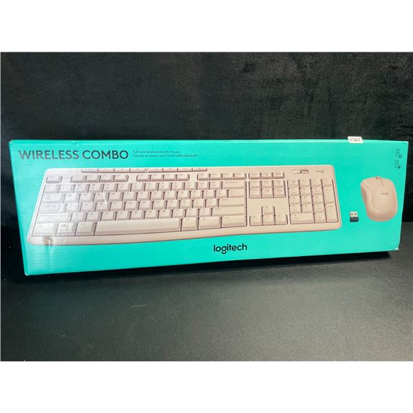 1 Logitech Wireless Combo Full-Size Keyboard with Mouse - Rose Pink - New