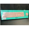 Image 1 : 1 Logitech Wireless Combo Full-Size Keyboard with Mouse - Rose Pink - New