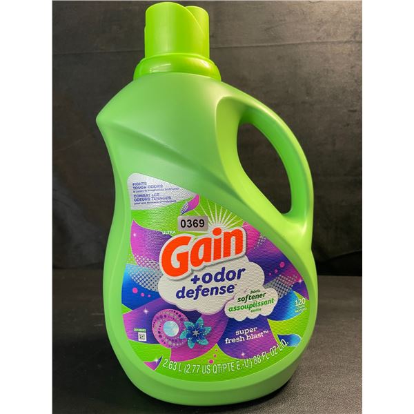 1 Gain + Odor Defense Super Fresh Blast Liquid Fabric Softener - 2.63L - New