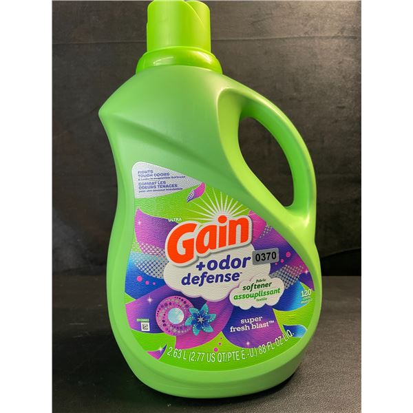 1 Gain + Odor Defense Super Fresh Blast Liquid Fabric Softener - 2.63L - New
