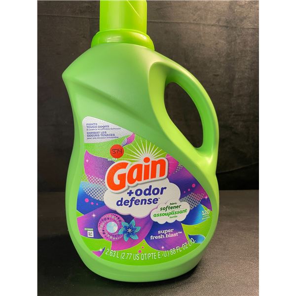 1 Gain + Odor Defense Super Fresh Blast Liquid Fabric Softener - 2.63L - New