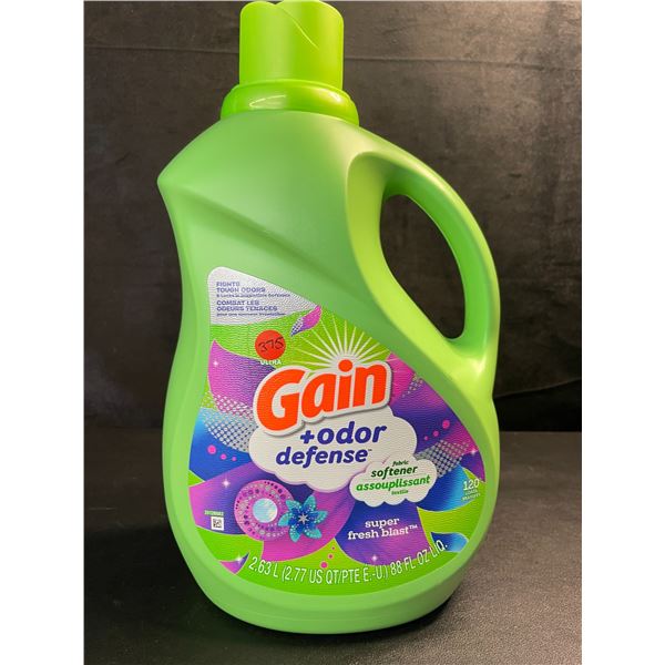 1 Gain + Odor Defense Super Fresh Blast Liquid Fabric Softener - 2.63L - New