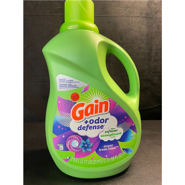 1 Gain + Odor Defense Super Fresh Blast Liquid Fabric Softener - 2.63L - New