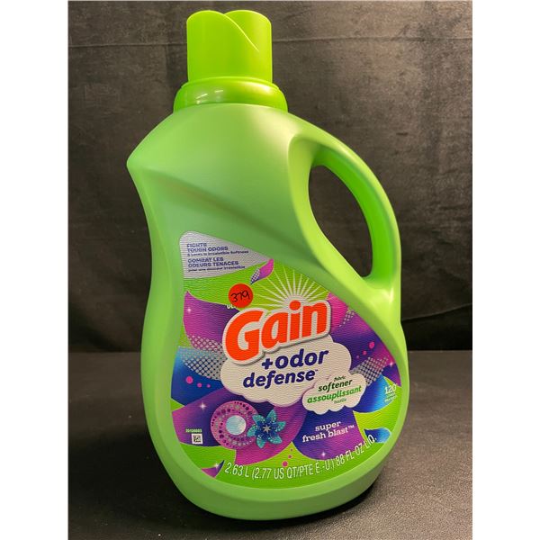 1 Gain + Odor Defense Super Fresh Blast Liquid Fabric Softener - 2.63L - New