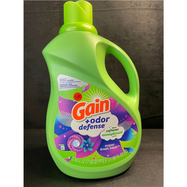 1 Gain + Odor Defense Super Fresh Blast Liquid Fabric Softener - 2.63L - New
