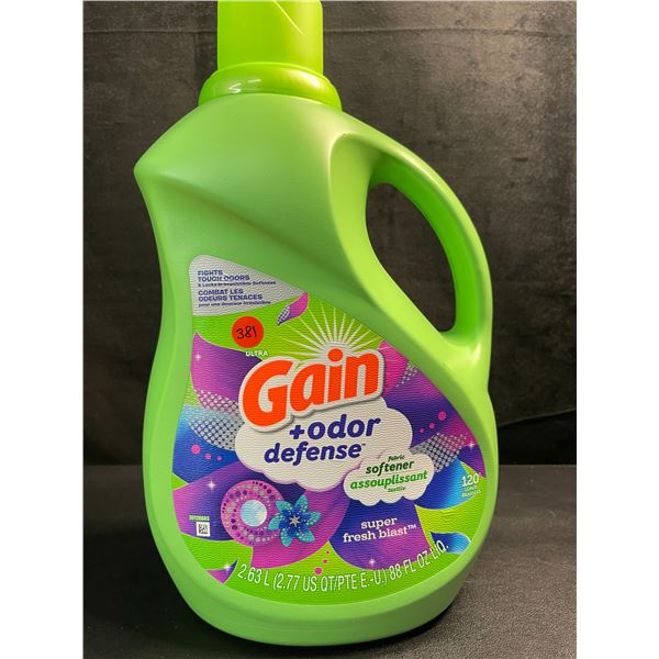 1 Gain + Odor Defense Super Fresh Blast Liquid Fabric Softener - 2.63L - New