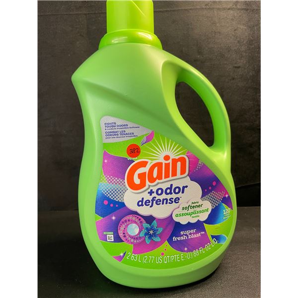 1 Gain + Odor Defense Super Fresh Blast Liquid Fabric Softener - 2.63L - New