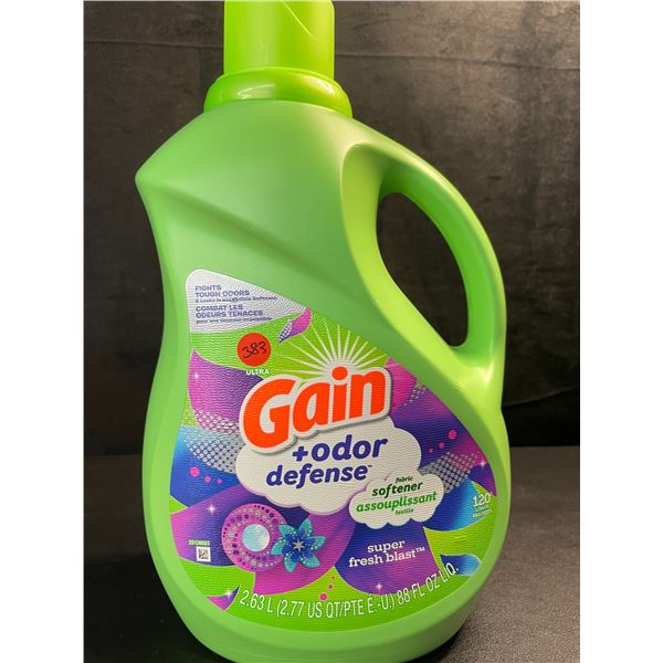 1 Gain + Odor Defense Super Fresh Blast Liquid Fabric Softener - 2.63L - New