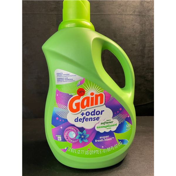 1 Gain + Odor Defense Super Fresh Blast Liquid Fabric Softener - 2.63L - New