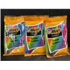 Image 1 : 3 Packs of BIC Cristal Fashion Bright Coloured Ballpoint Pens - Medium Point - 14 Each - New