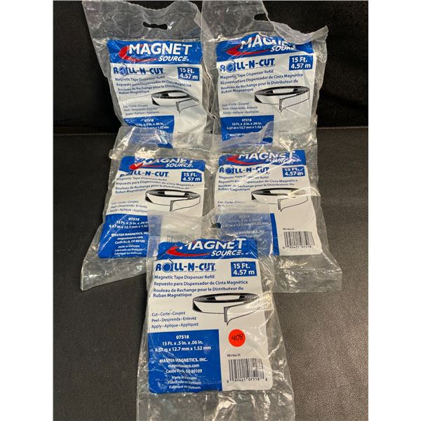 5 Magnet Source Roll-N-Cut Magnetic Taper Dispenser Refills - 15FT Each - New