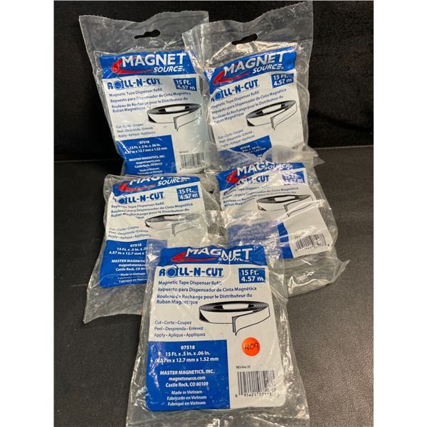 5 Magnet Source Roll-N-Cut Magnetic Taper Dispenser Refills - 15FT Each - New
