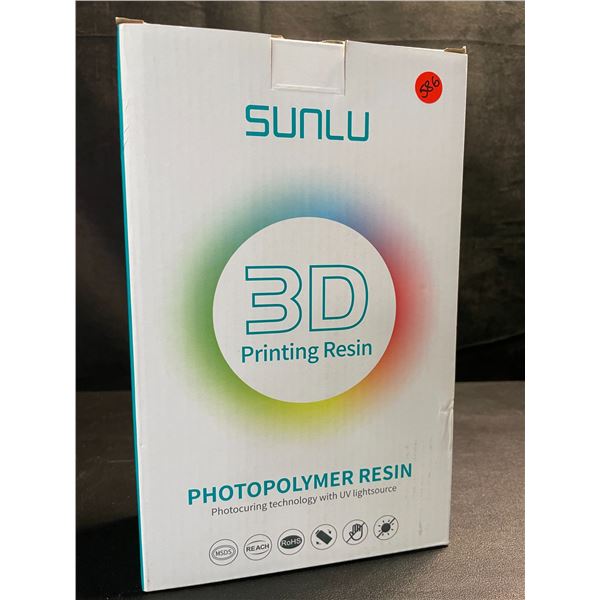 1 Box of Sunlu 3D Printing Resin - Photopolymer Resin - Solid Grey - 1KG - New