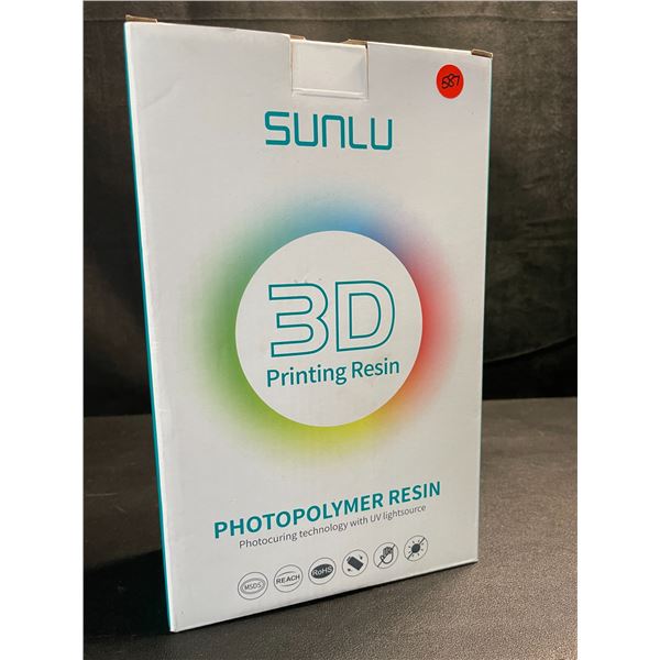 1 Box of Sunlu 3D Printing Resin - Photopolymer Resin - Solid Grey - 1KG - New