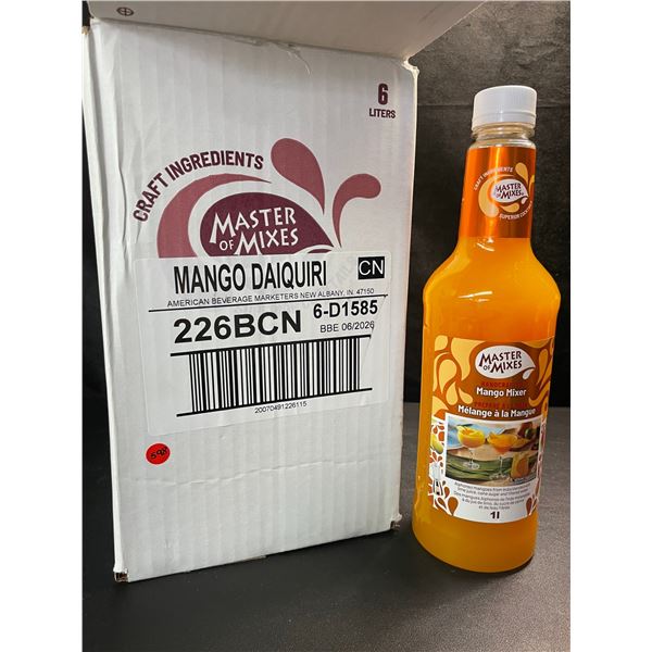 Master of Mixes Mango Daiquiri/Margarita Handcrafted Mango Mixers - 6 x 1L Bottles - (BB: 06/2026)