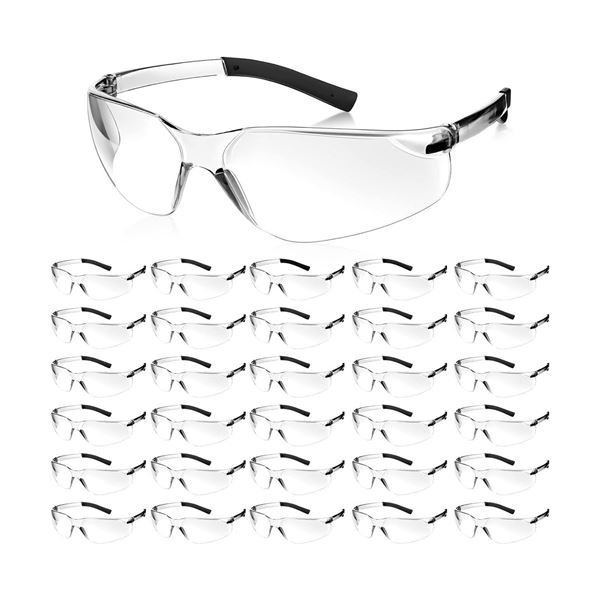1 Box of 30 Pairs of Safety Glasses - Brand New